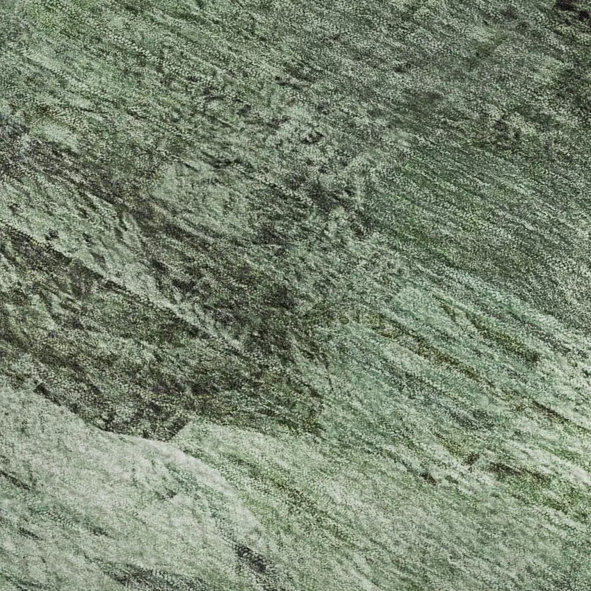 Green Brown And Ivory Abstract Washable Area Rug With UV Protection Photo 4