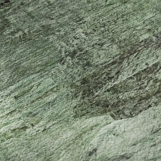 Green Brown And Ivory Abstract Washable Area Rug With UV Protection Photo 9