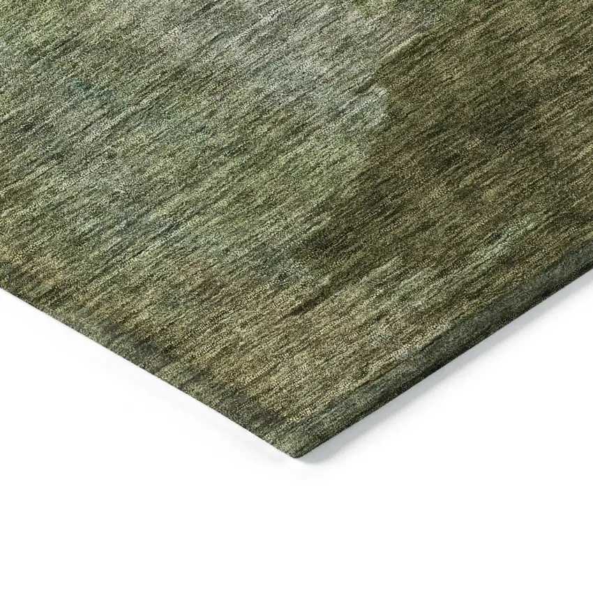 Green Copper And Beige Abstract Washable Indoor Outdoor Area Rug Photo 4