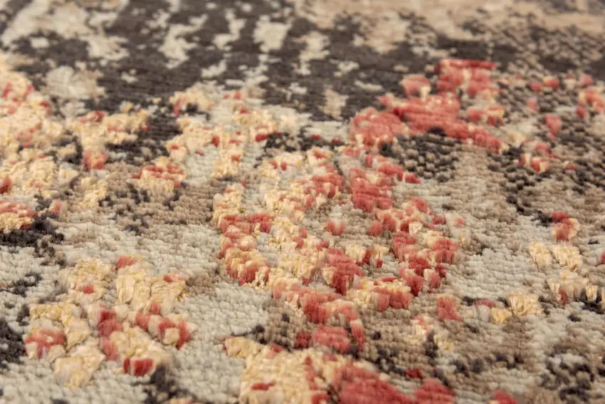 Green Copper And Beige New Zealand Lambs Wool Abstract Hand Carved Handmade Area Rug Photo 4