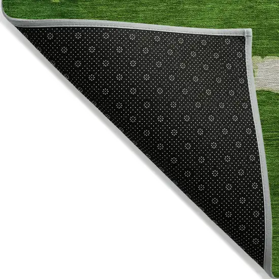 Green Copper And Brown Abstract Washable Indoor Outdoor Area Rug Photo 4