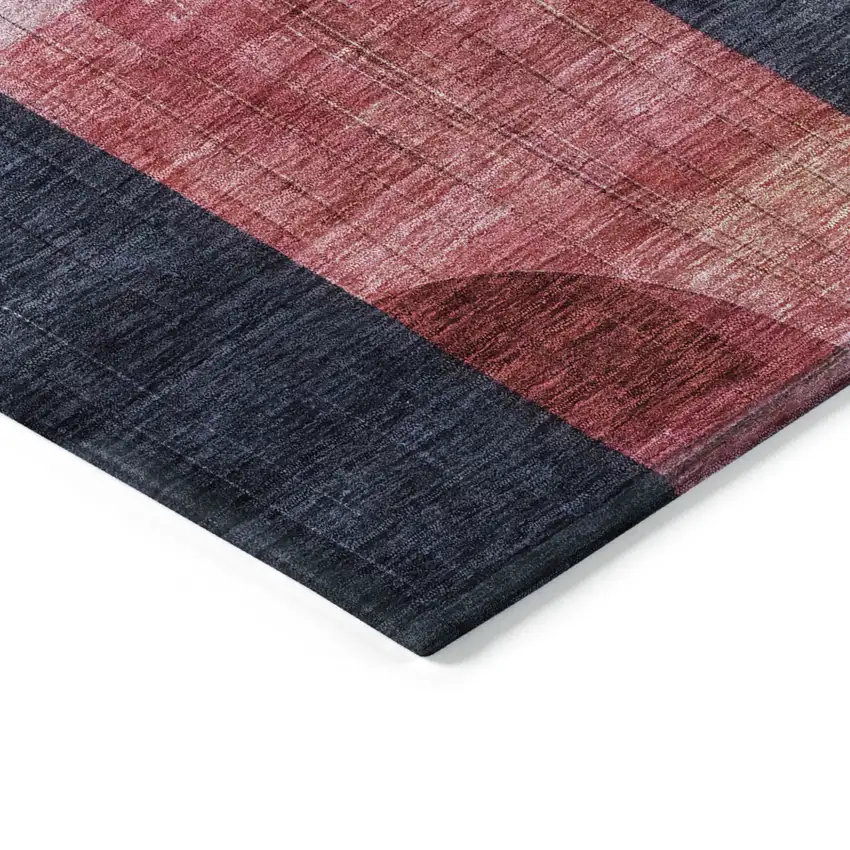 Green Copper And Pink Abstract Washable Indoor Outdoor Area Rug Photo 3