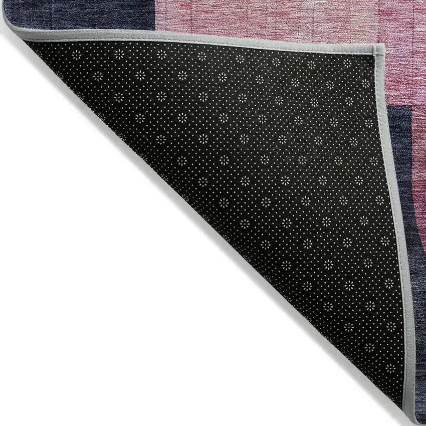 Green Copper And Pink Abstract Washable Indoor Outdoor Area Rug Photo 4