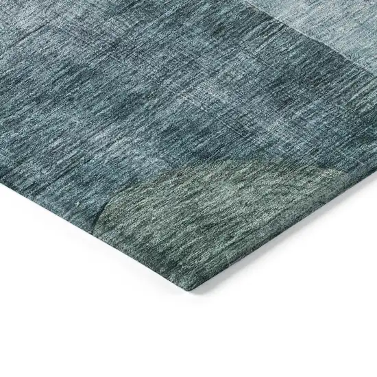 Green Copper And Purple Geometric Washable Indoor Outdoor Area Rug Photo 3