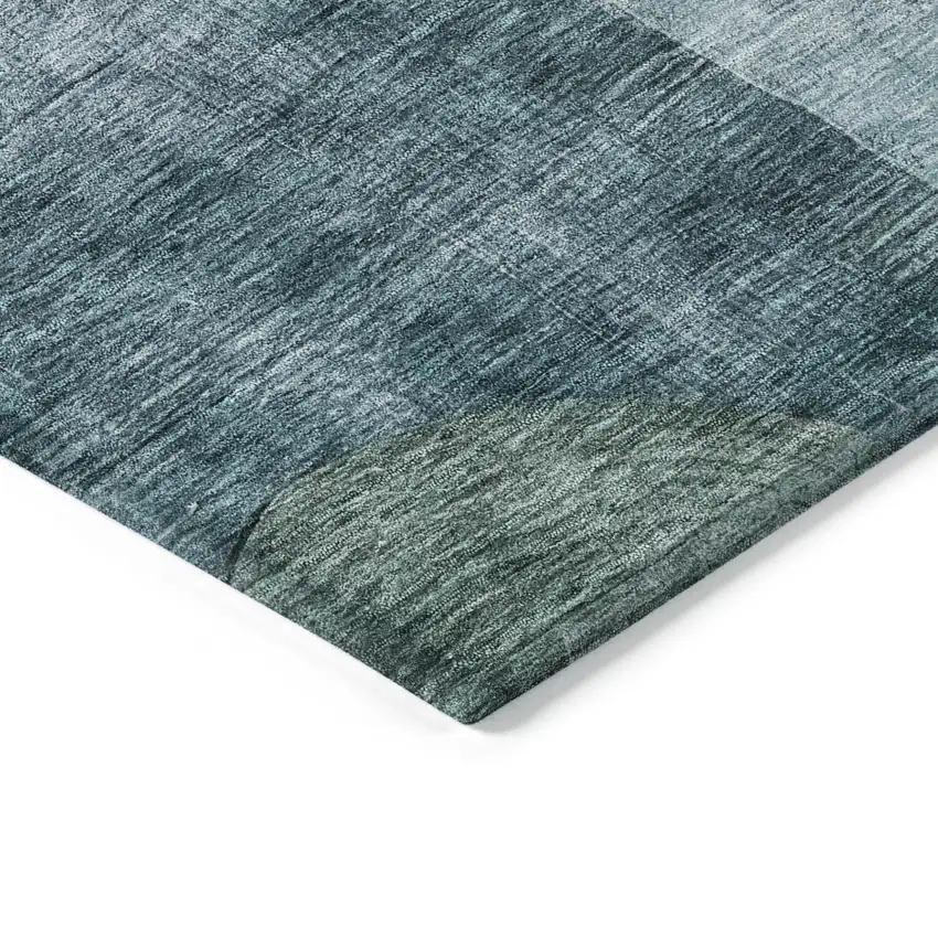 Green Copper And Purple Geometric Washable Indoor Outdoor Area Rug Photo 3