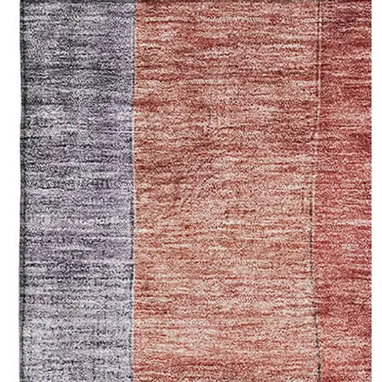 Green Coral And Lavender Geometric Washable Area Rug With UV Protection Photo 2