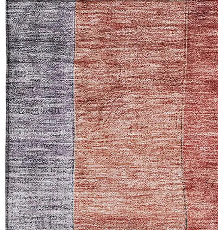 Green Coral And Lavender Geometric Washable Area Rug With UV Protection Photo 3