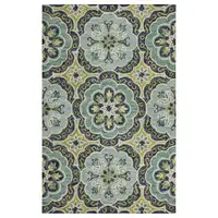 Photo of Green Floral Artwork Area Rug