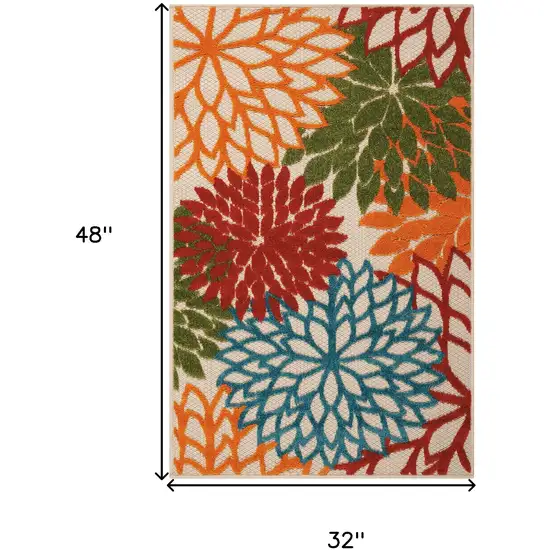 Green And Ivory Indoor Outdoor Area Rug Photo 3