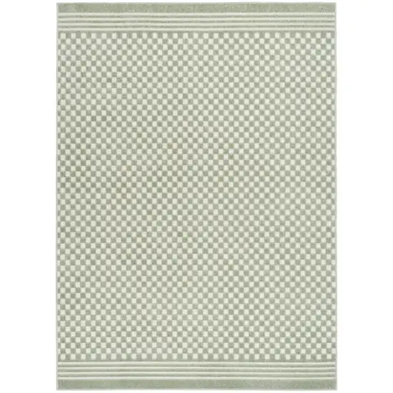 Green Geometric Area Rug Photo 7
