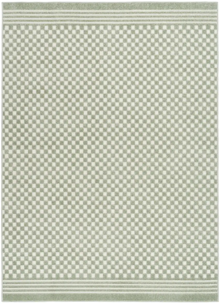 Green Geometric Area Rug Photo 7