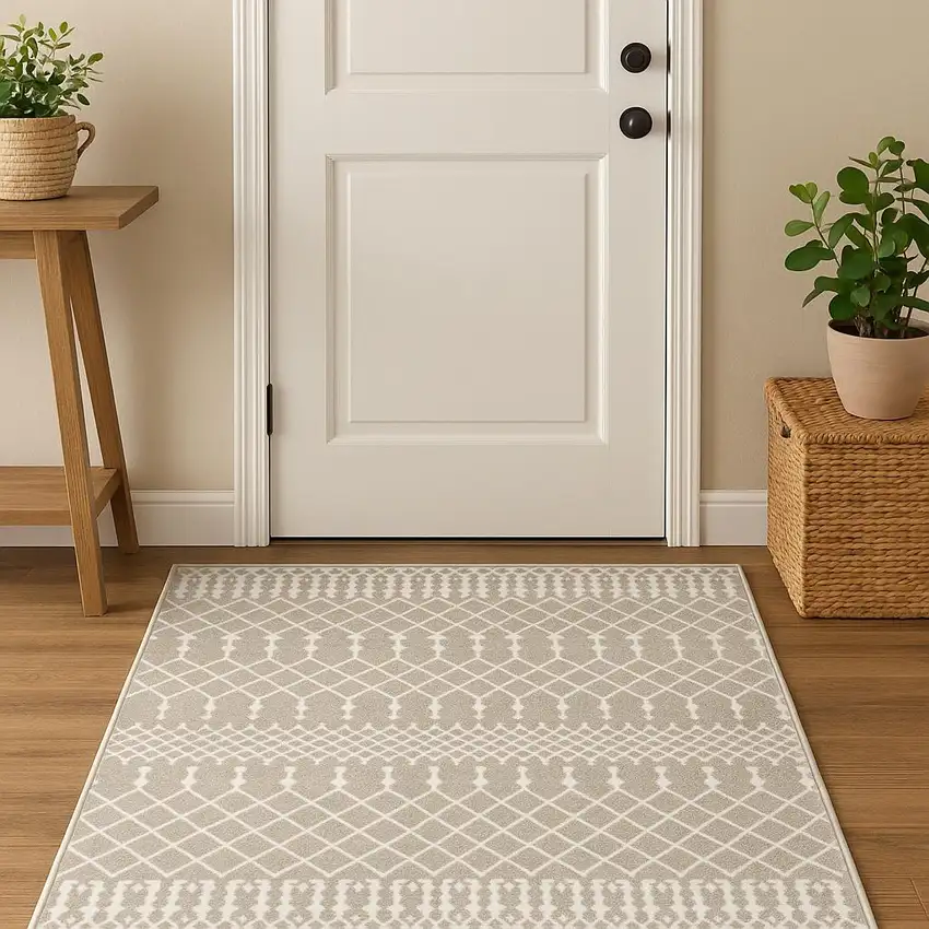 Green Geometric Area Rug Photo 1