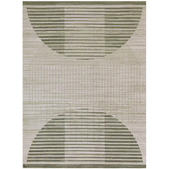Green Geometric Area Rug Photo 9