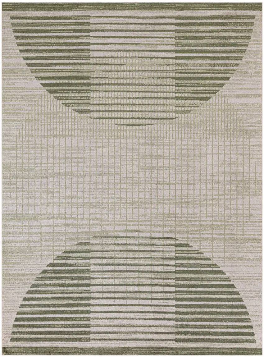 Green Geometric Area Rug Photo 9