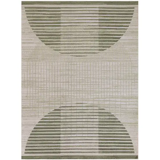 Green Geometric Area Rug Photo 8