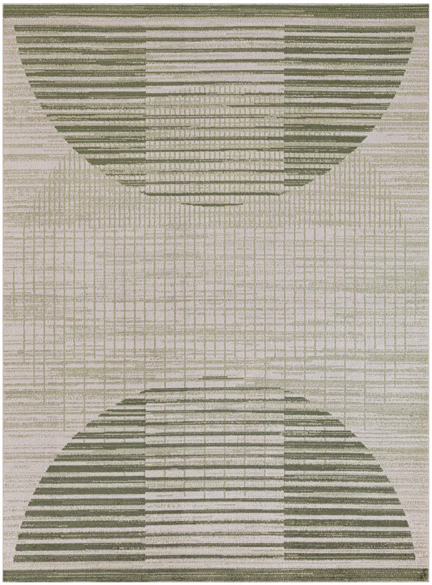 Green Geometric Area Rug Photo 8