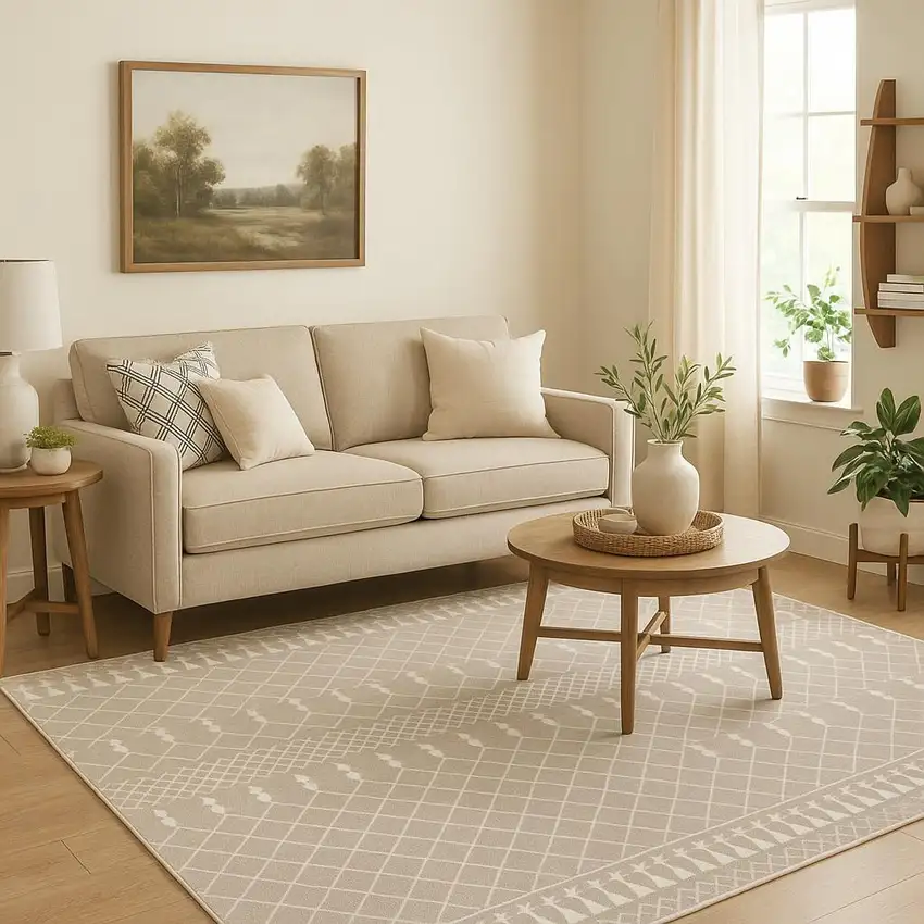 Green Geometric Area Rug Photo 1