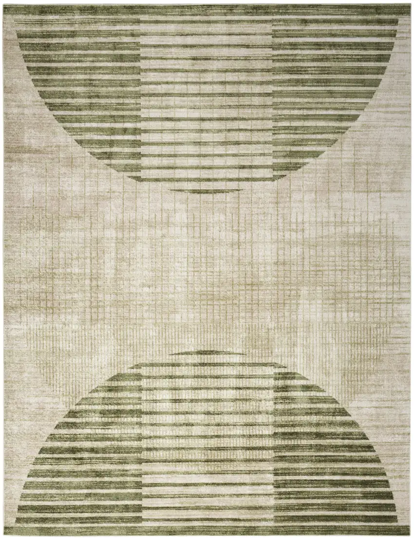 Green Geometric Area Rug Photo 8
