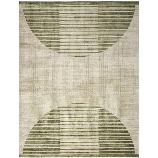 Green Geometric Area Rug Photo 8