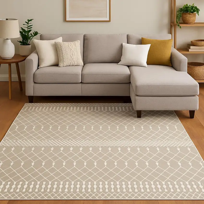 Green Geometric Area Rug Photo 1