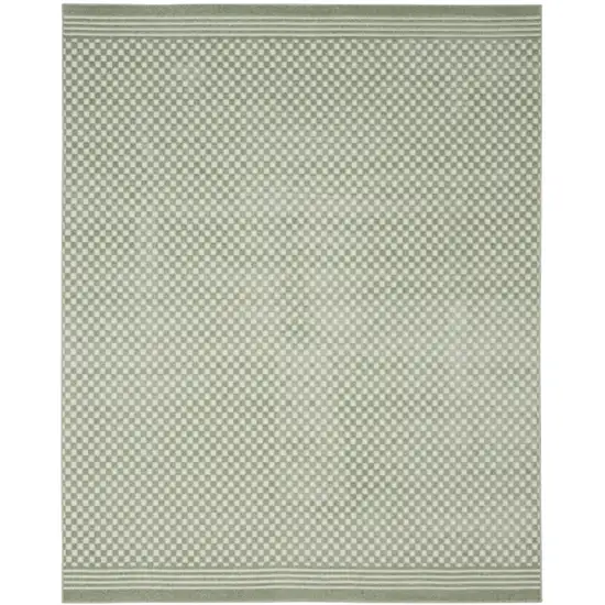 Green Geometric Area Rug Photo 7