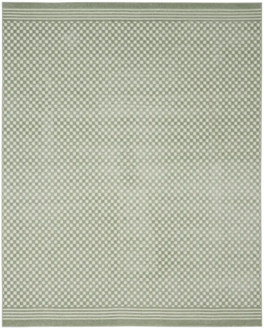Green Geometric Area Rug Photo 7