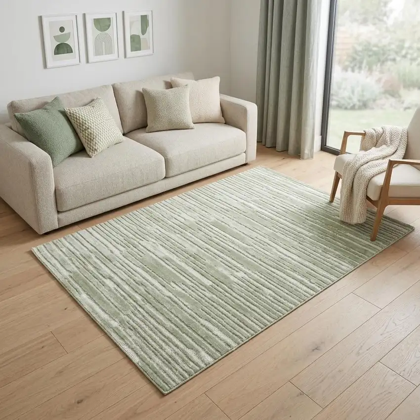 Green Geometric Area Rug Photo 1