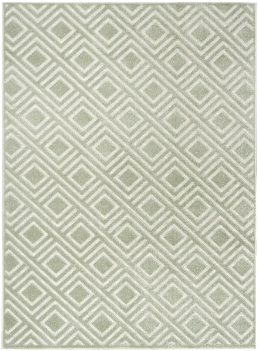 Green Geometric Area Rug Photo 4