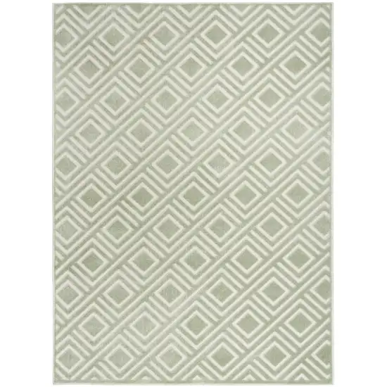 Green Geometric Area Rug Photo 1