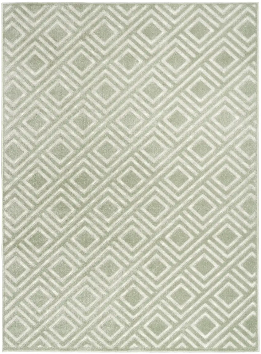 Green Geometric Area Rug Photo 1