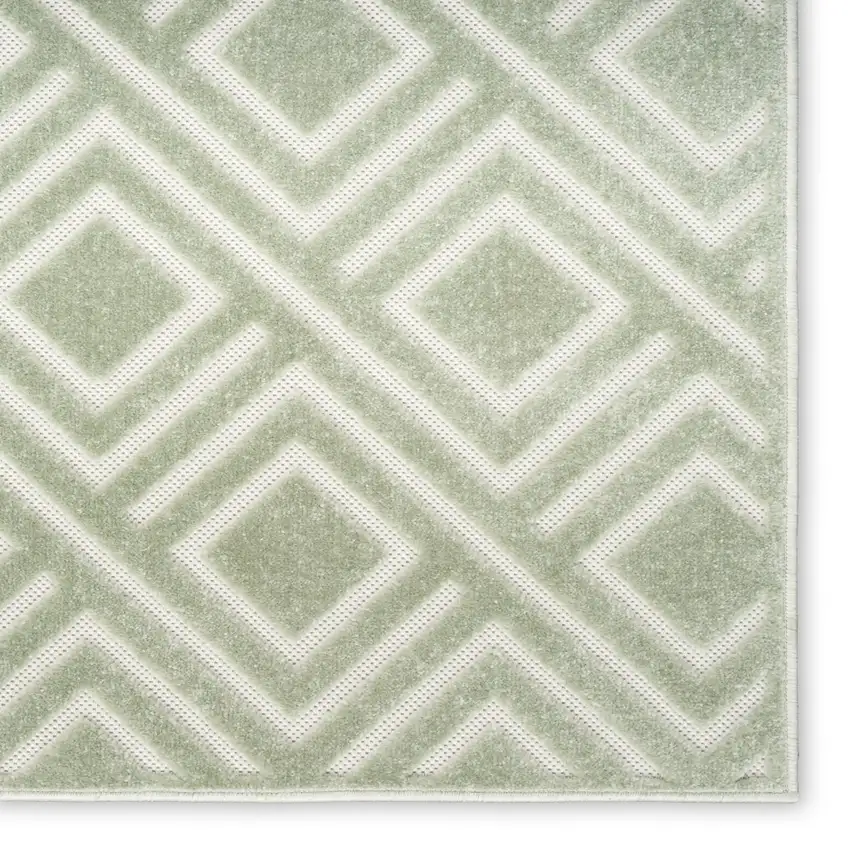 Green Geometric Area Rug Photo 5