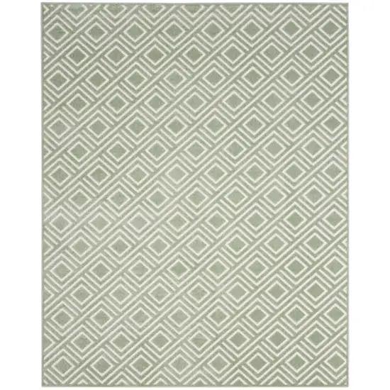 Green Geometric Area Rug Photo 1