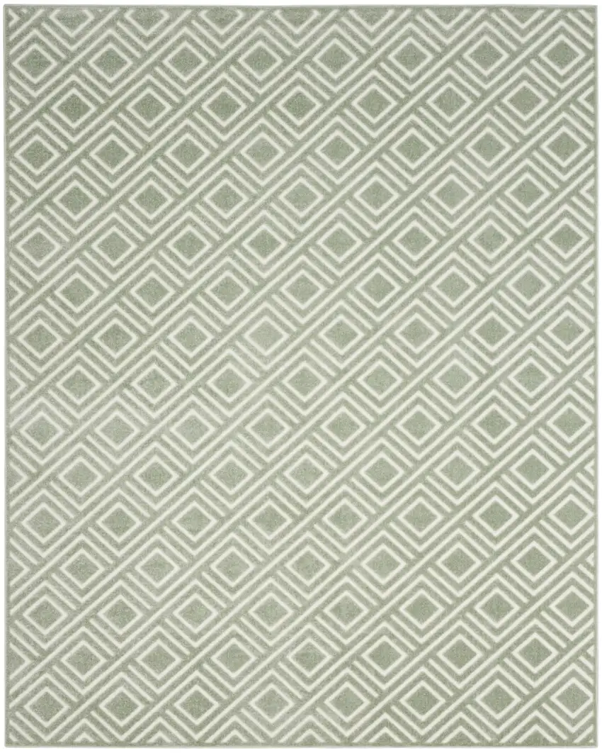 Green Geometric Area Rug Photo 1