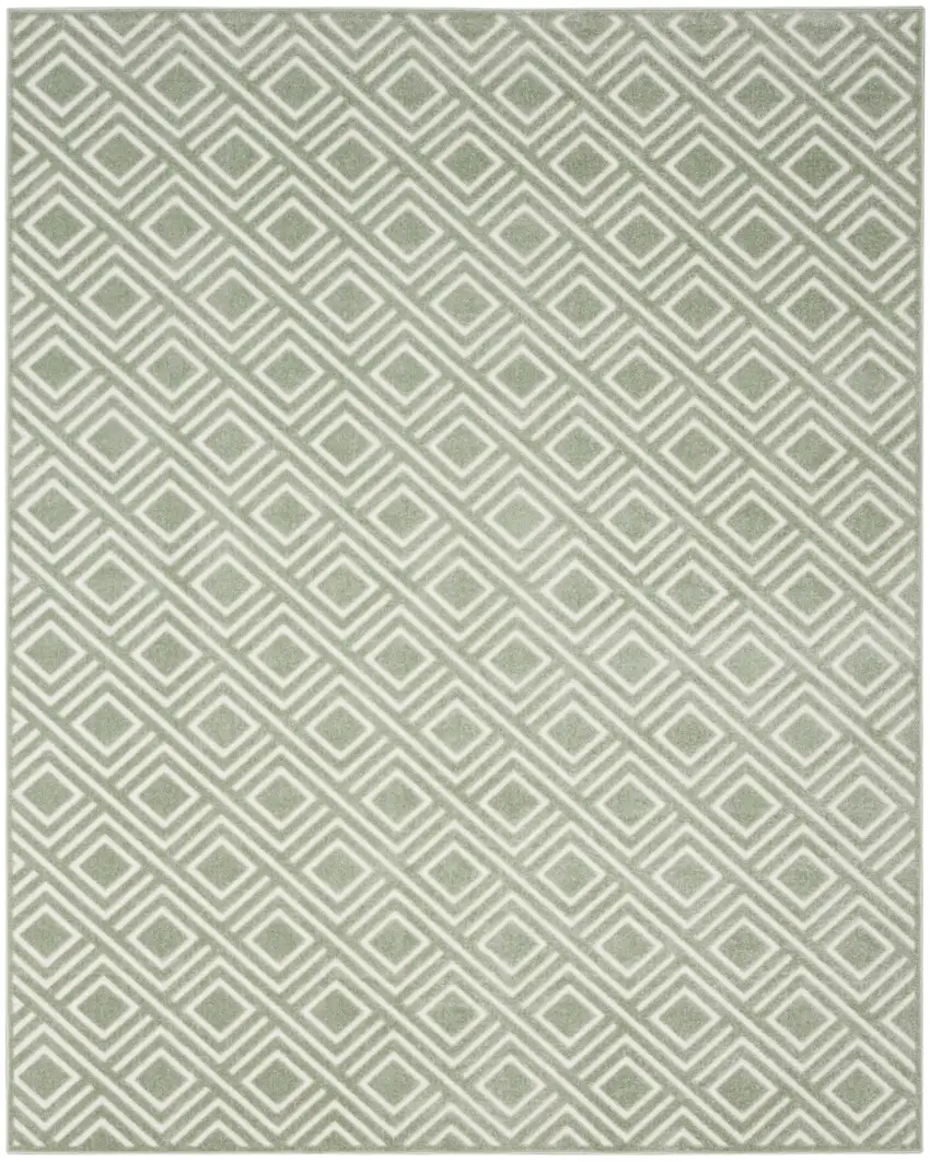 Green Geometric Area Rug Photo 4