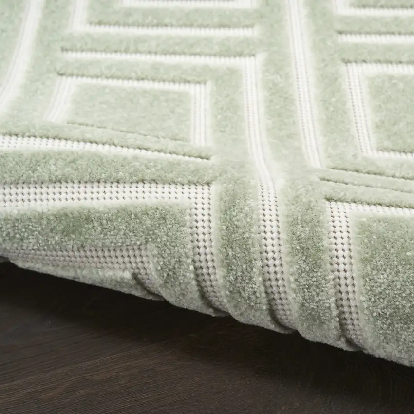 Green Geometric Area Rug Photo 4