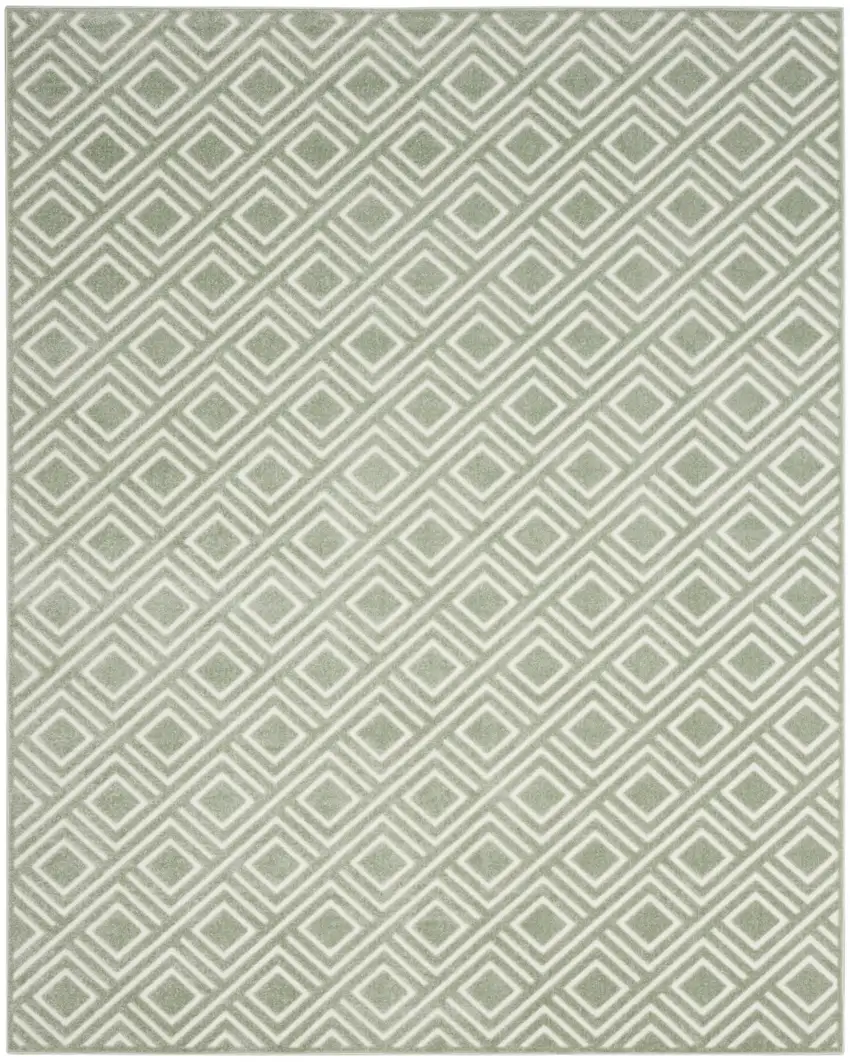 Green Geometric Area Rug Photo 2