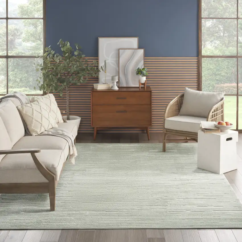 Green Geometric Area Rug Photo 8