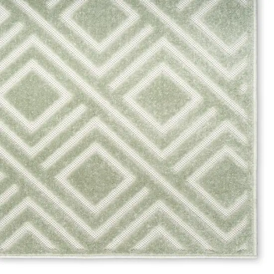 Green Geometric Area Rug Photo 5