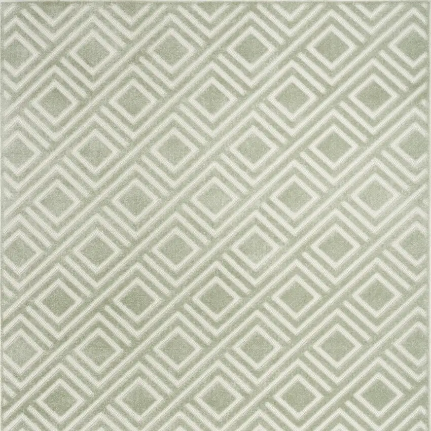 Green Geometric Area Rug Photo 6