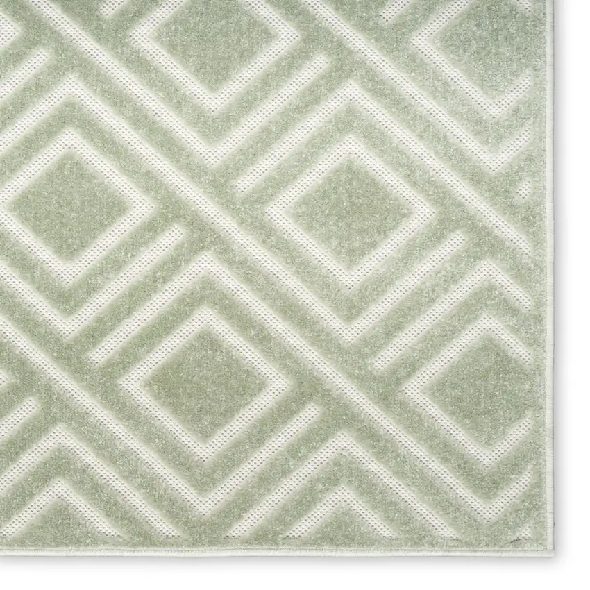 Green Geometric Area Rug Photo 5