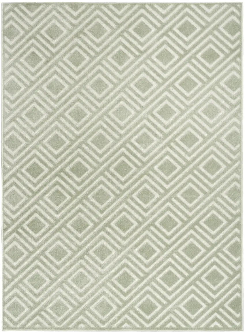 Green Geometric Area Rug Photo 2