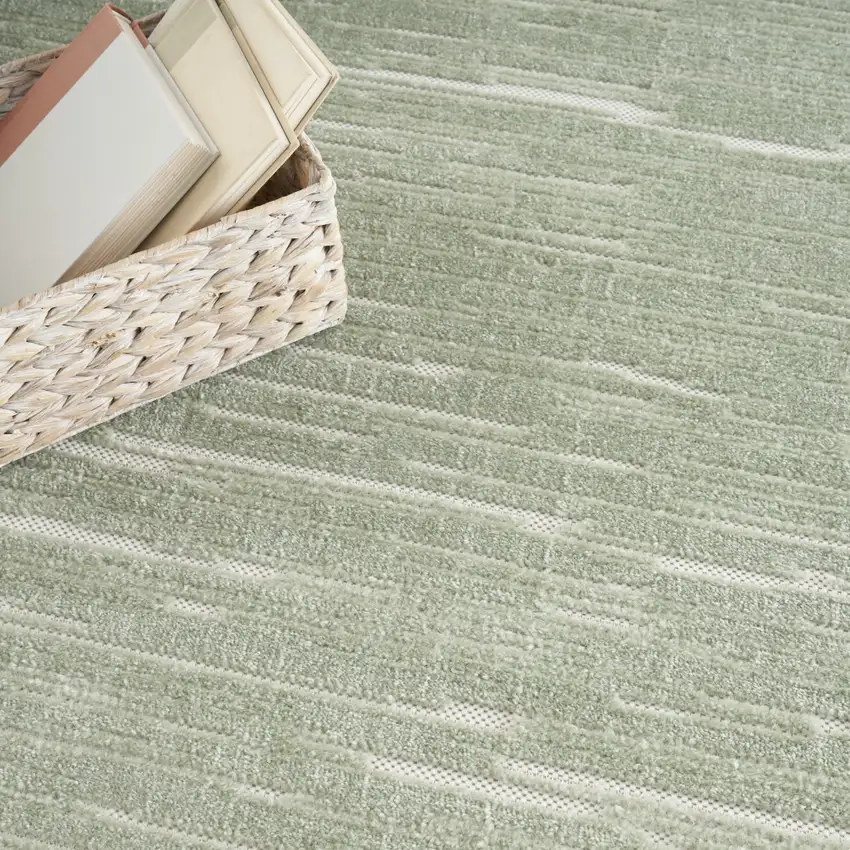 Green Geometric Area Rug Photo 8