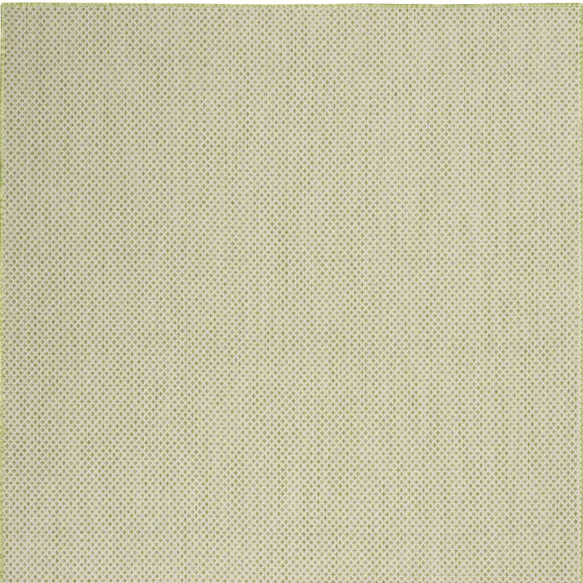 Green Geometric Power Loom Area Rug Photo 9