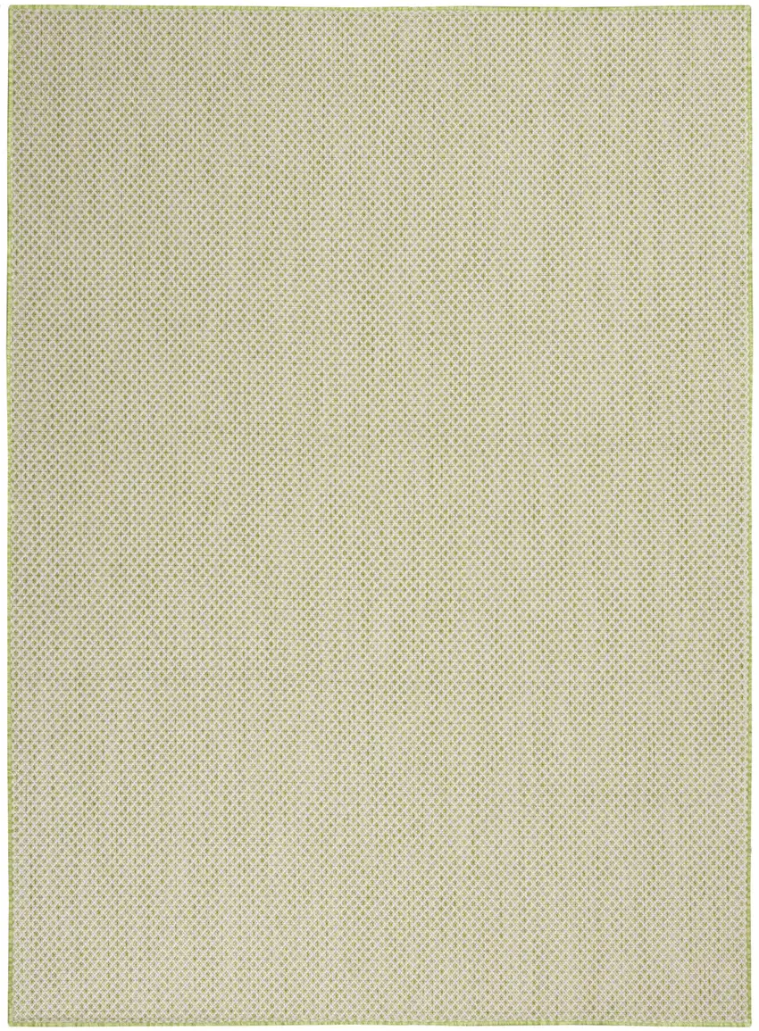 Green Geometric Power Loom Area Rug Photo 1