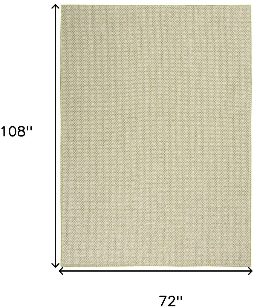 Green Geometric Power Loom Area Rug Photo 7