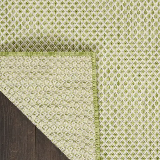 Green Geometric Power Loom Area Rug Photo 5