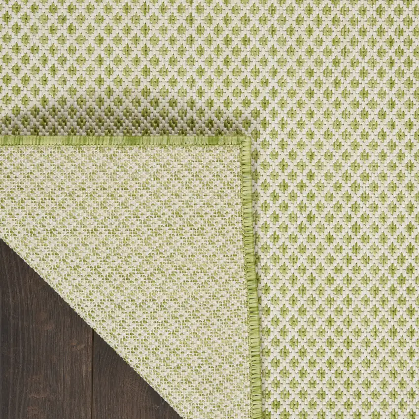 Green Geometric Power Loom Area Rug Photo 5