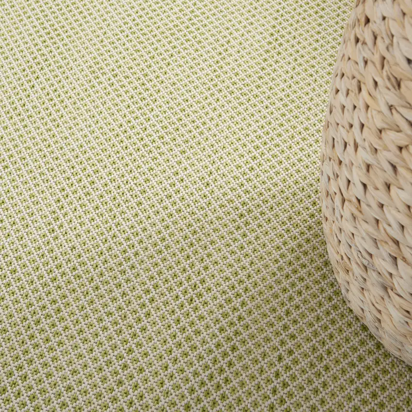 Green Geometric Power Loom Area Rug Photo 6