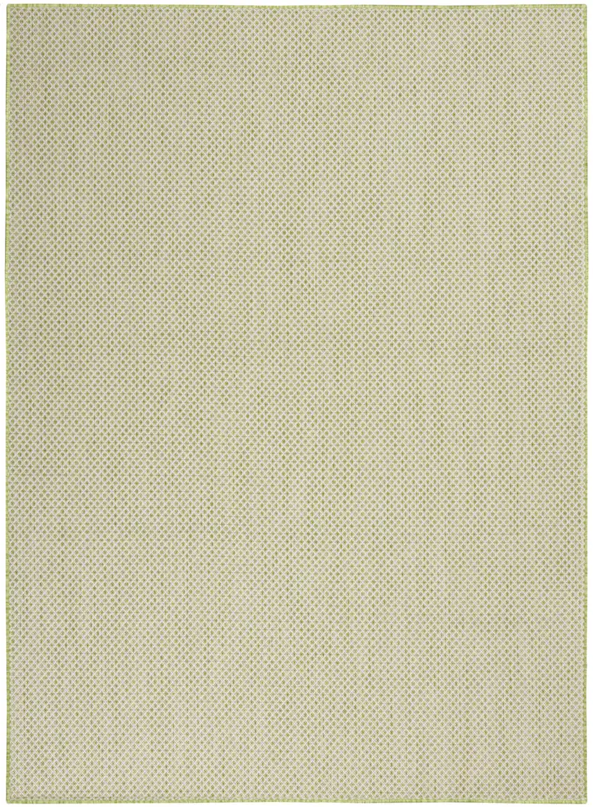 Green and Ivory Indoor Outdoor Area Rug Photo 2
