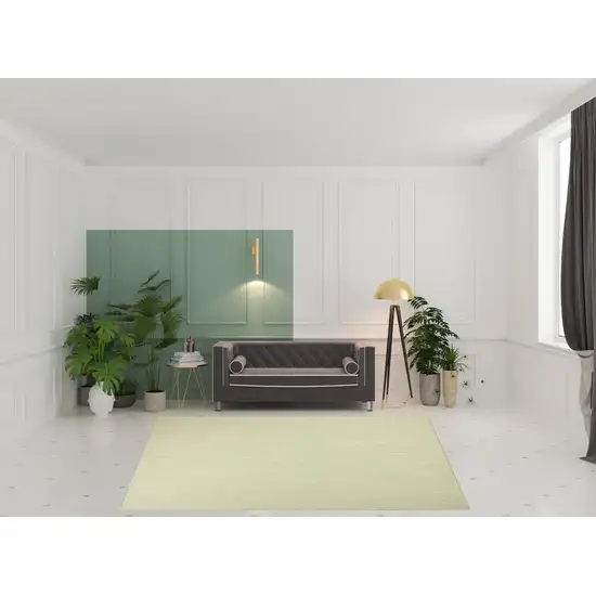 Green Geometric Power Loom Area Rug Photo 2